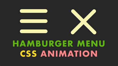hamburger menu css animation